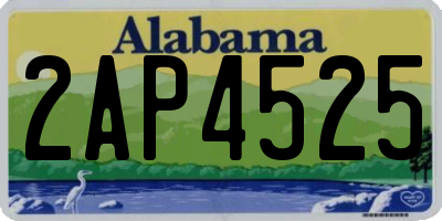 AL license plate 2AP4525