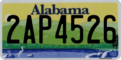 AL license plate 2AP4526