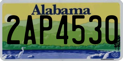 AL license plate 2AP4530