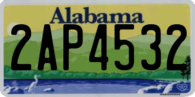 AL license plate 2AP4532
