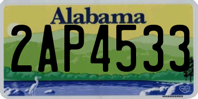 AL license plate 2AP4533