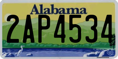 AL license plate 2AP4534