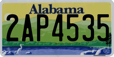 AL license plate 2AP4535