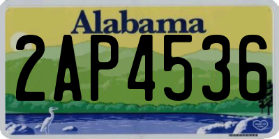 AL license plate 2AP4536