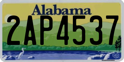 AL license plate 2AP4537