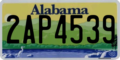 AL license plate 2AP4539