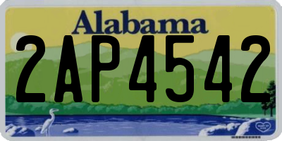 AL license plate 2AP4542