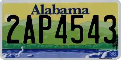 AL license plate 2AP4543