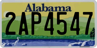 AL license plate 2AP4547