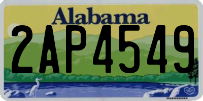 AL license plate 2AP4549