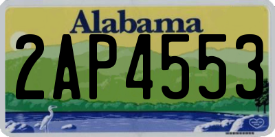 AL license plate 2AP4553