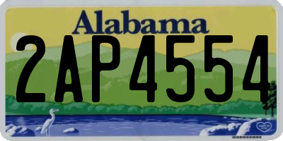 AL license plate 2AP4554