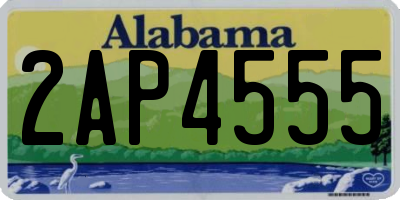 AL license plate 2AP4555