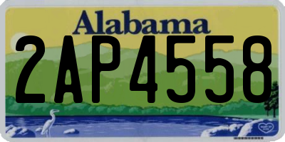 AL license plate 2AP4558