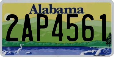 AL license plate 2AP4561