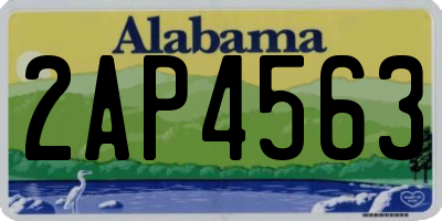 AL license plate 2AP4563