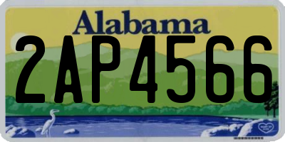 AL license plate 2AP4566