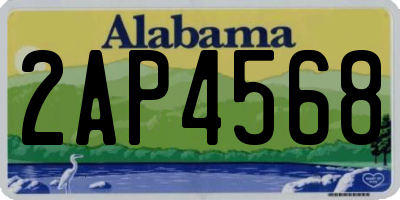 AL license plate 2AP4568