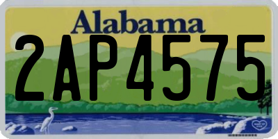 AL license plate 2AP4575