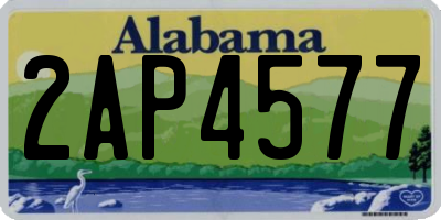 AL license plate 2AP4577