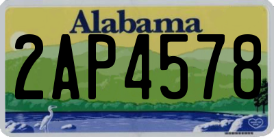 AL license plate 2AP4578