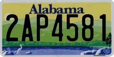 AL license plate 2AP4581