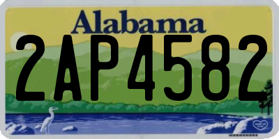 AL license plate 2AP4582