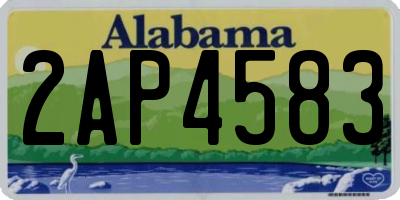 AL license plate 2AP4583