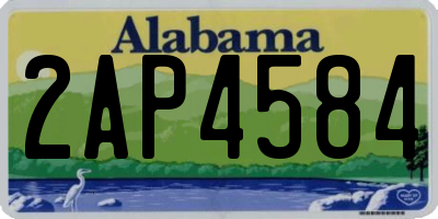 AL license plate 2AP4584