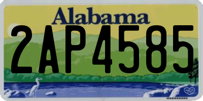 AL license plate 2AP4585