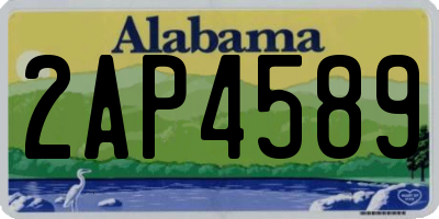 AL license plate 2AP4589