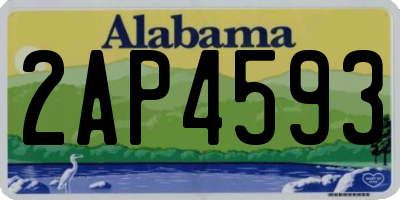 AL license plate 2AP4593