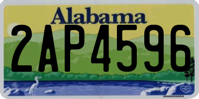 AL license plate 2AP4596