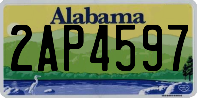 AL license plate 2AP4597
