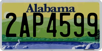 AL license plate 2AP4599