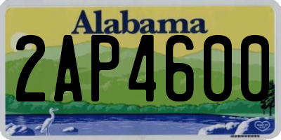 AL license plate 2AP4600
