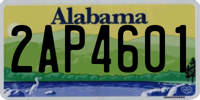 AL license plate 2AP4601