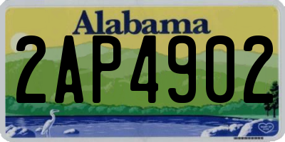 AL license plate 2AP4902