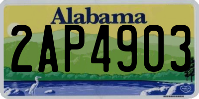AL license plate 2AP4903