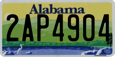 AL license plate 2AP4904