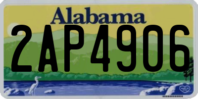 AL license plate 2AP4906