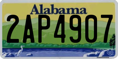 AL license plate 2AP4907