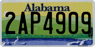 AL license plate 2AP4909