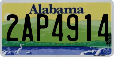 AL license plate 2AP4914