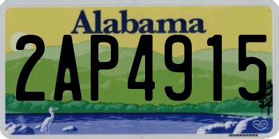 AL license plate 2AP4915