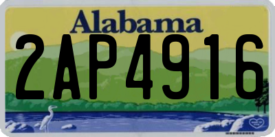 AL license plate 2AP4916