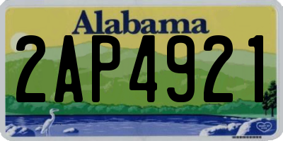 AL license plate 2AP4921