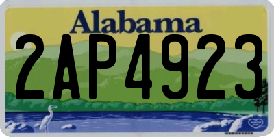 AL license plate 2AP4923