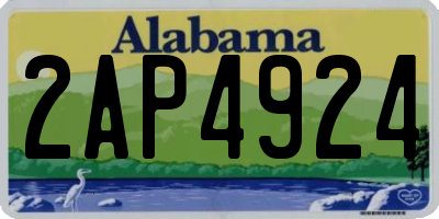 AL license plate 2AP4924