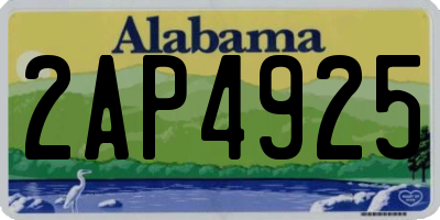 AL license plate 2AP4925